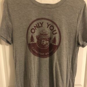 Grey/Maroon “Smokey the Bear” Tee